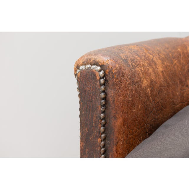 Leather Tub Chair, 1930s For Sale - Image 9 of 10