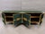 Modern Italian Dark Green Buffet Sideboard With "Grisinato" Glass and Brass Designer Justfurnituress For Sale - Image 3 of 7