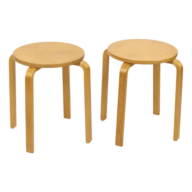 Vintage Frosta Stools in Beech Wood from Ikea, 1990s, Set of 2 For Sale
