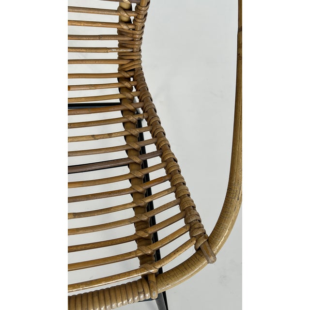 Vintage Wicker Rattan Chair, 1960s For Sale - Image 6 of 10