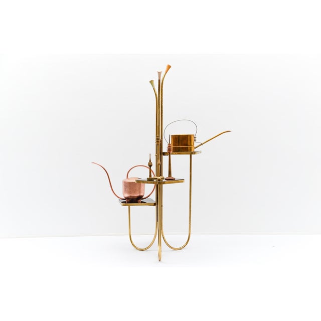 Mid-Century Modern Mid-Century Modern Brass and Glass Étagère, Austria,1950s For Sale - Image 3 of 10
