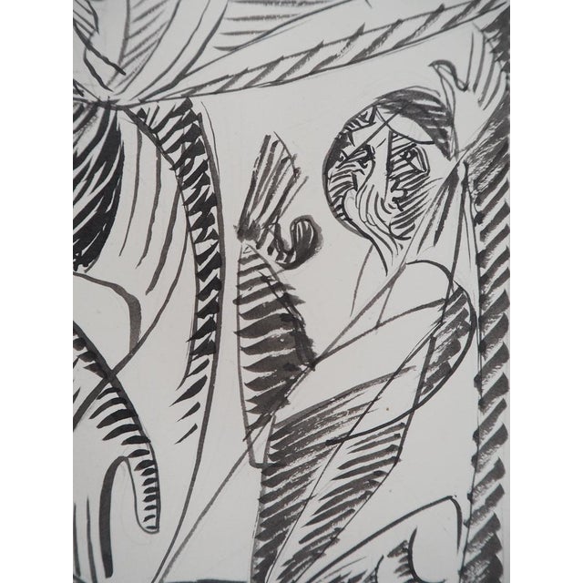 Léopold Survage, Adoration, 1945, Original Ink & Wash For Sale - Image 5 of 8