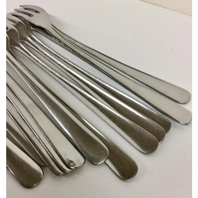 Silver Vintage Stainless Steel Olive Forks- Set of 13 For Sale - Image 8 of 10