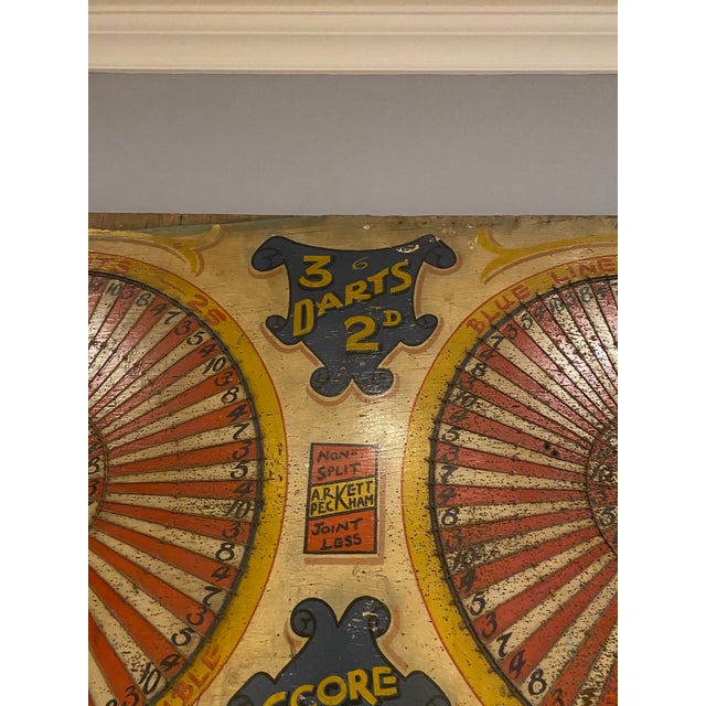 1900 - 1909 Monumental Antique Folk Art Carnival Double Target Game Board For Sale - Image 5 of 8