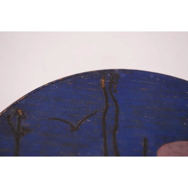 Early 20th Century Americana Pantry Box in Indigo With Tree Motif For Sale - Image 11 of 13