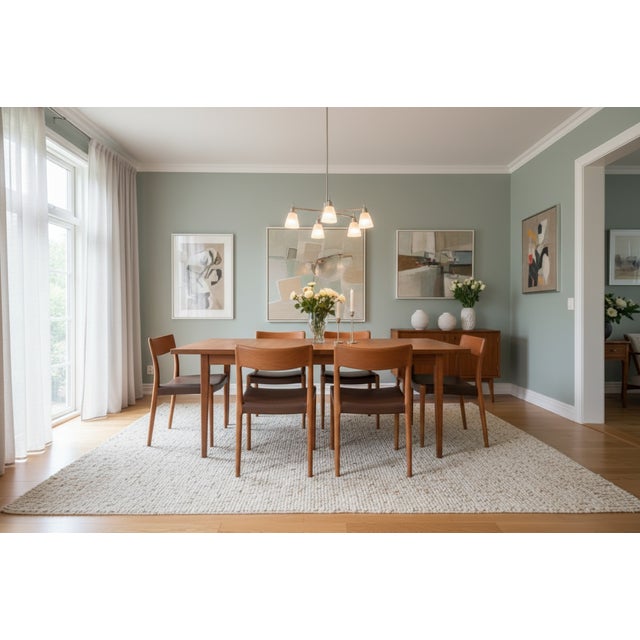 Mid-Century Modern Danish Dining Chairs in Teak and Leather, 1960s, Set of 6 For Sale - Image 3 of 18
