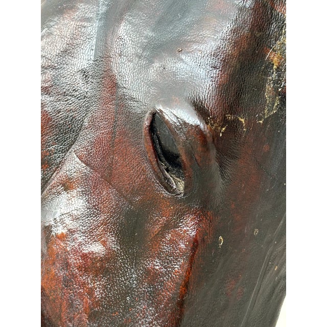 Black Large Leather Model of a Horse from Liberty & Co, 1930s For Sale - Image 8 of 12