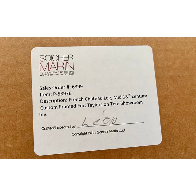 Antique 1700s Framed French Chateau Property Transaction Documents - A Pair For Sale - Image 16 of 18