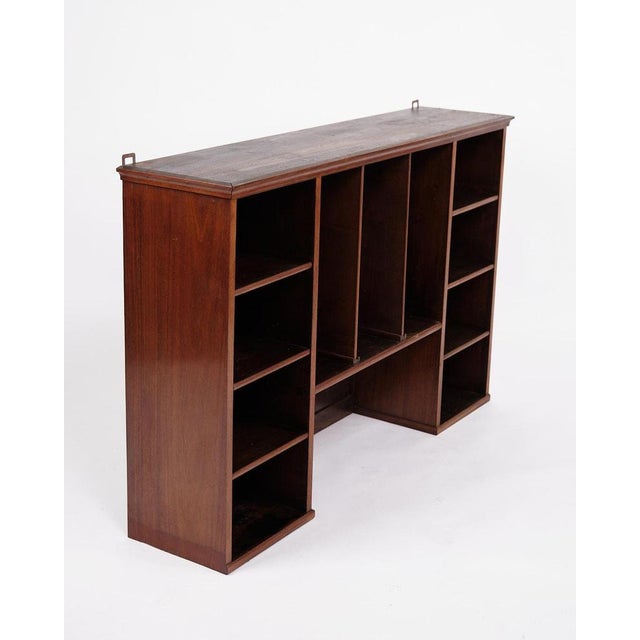 Wall-Hung Bookcase with Shelf Sections in Hand Polished Mahogany, 1890s For Sale - Image 6 of 10