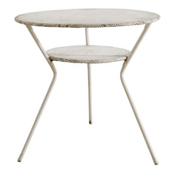 White French Mid-Century Round Console Dining Table attributed to Mathieu Matégot, 1950s For Sale