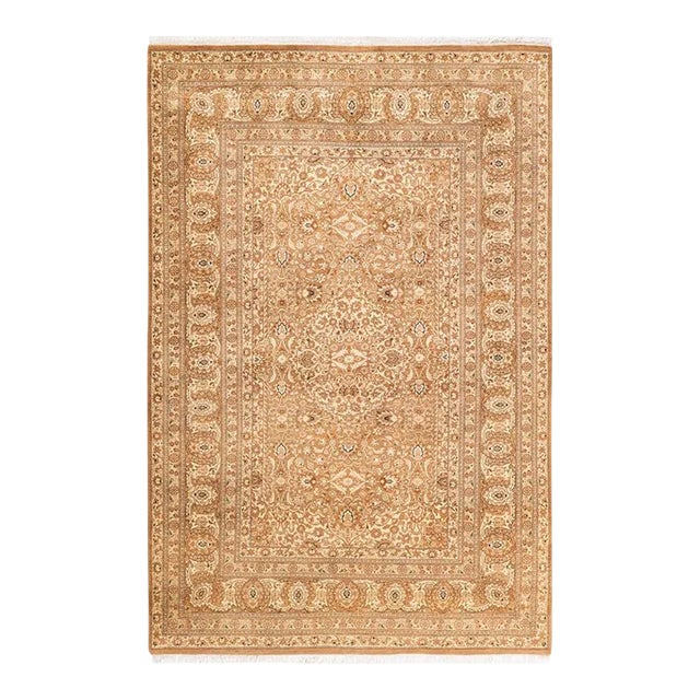 Mogul, One-of-a-Kind Hand-Knotted Area Rug in Brown, 5' 2" x 7' 8" For Sale