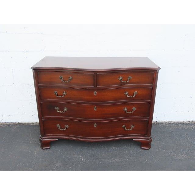 Kindel Serpentine Mahogany Low Dresser Bathroom Vanity 6912 For Sale - Image 12 of 18