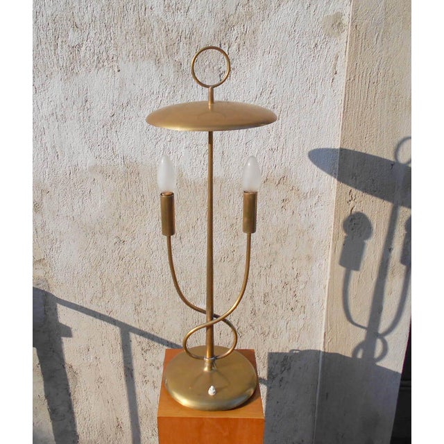 Italian Brass Table Lamp, 1940s For Sale - Image 9 of 9
