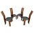Wood & Leather Chairs by Mario Marenco for Mobil Girgi, Italy, 1970s, Set of 4 For Sale - Image 15 of 15