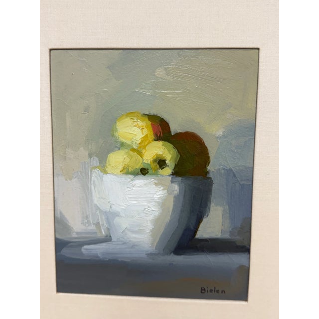 Stanley Bielen Stanley Bielen "Ladi Apples" Oil on Paper + Signed, Circa 2001 For Sale - Image 4 of 12