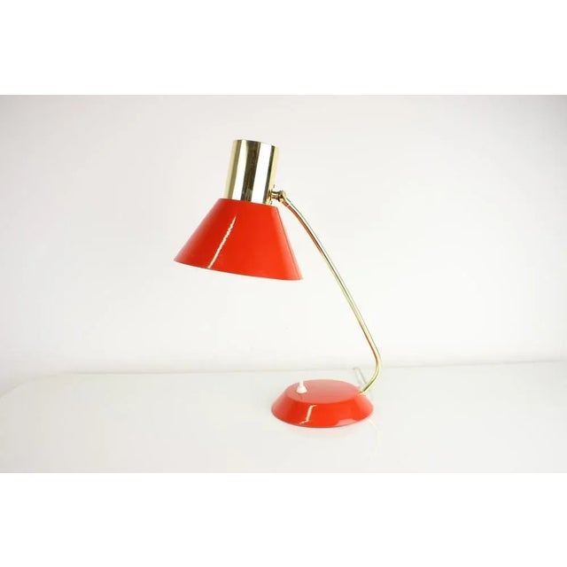 Orange Table Lamp, 1970s, in Very Good conditions. Designed 1970 to 1979 Up to 250V (Europe/UK Standard).The wiring of...