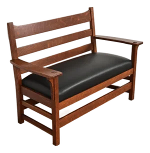 L. & J. G. Stickley Antique Mission Oak Arts & Crafts Bench or Settee, Circa 1910