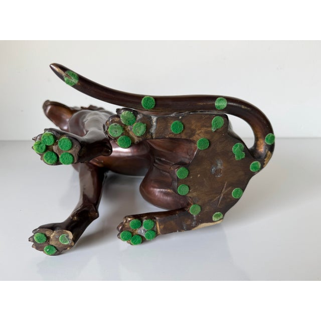Vintage Life-Size Bronze Sitting Dog Sculpture For Sale - Image 12 of 12