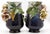 Haviland & co. Manufactory, limoges pair of polychrome painted ceramic vases with high relief floral applications....