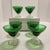 Mid-Century Modern 1950s Forest Green "Boopie / Burple" Sherbet Champagne Glasses Anchor Hocking - Set of 8 For Sale - Image 3 of 8
