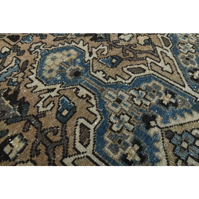 Textile 1970s Vintage Persian Handmade Wool Cotton Light Brown Area Rug For Sale - Image 7 of 11