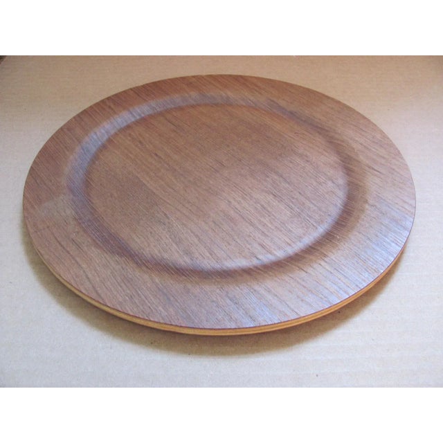 Swedish Teak Dinner Plates - Set of 3 For Sale In Providence - Image 6 of 13