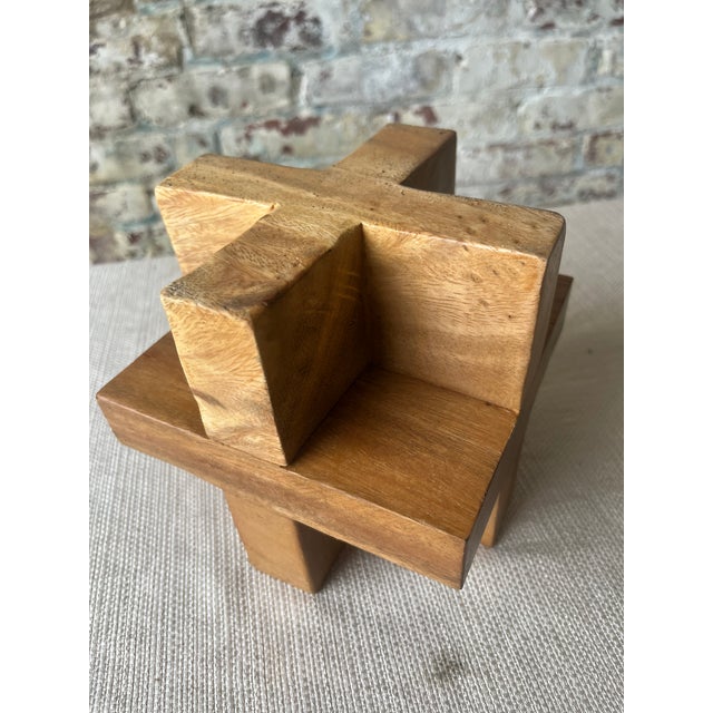 1980s Plus Wooden Sculpture For Sale - Image 5 of 5