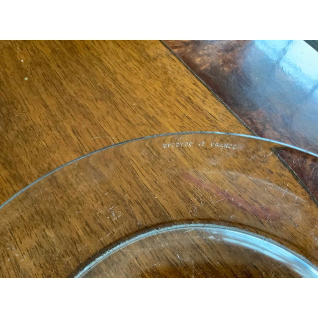 1980s French Glass Plates- Set of 12 For Sale - Image 4 of 7
