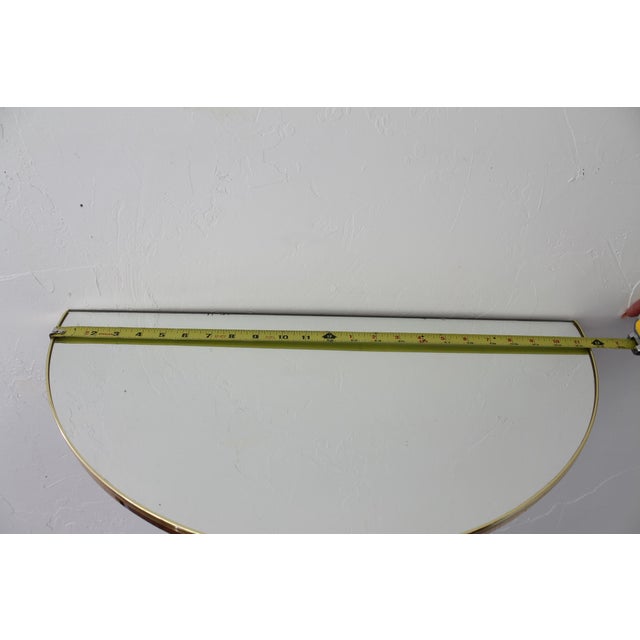 Vintage 70s Disco Console Table, Cascading Demilune Wall Mounted Shelf in Gold For Sale - Image 13 of 18