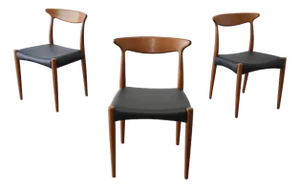 1950s 1, 2 or 3 Danish Modern Teak Dining Chairs by Arne Hovmand-Olsen for Mogens Kold — Restored