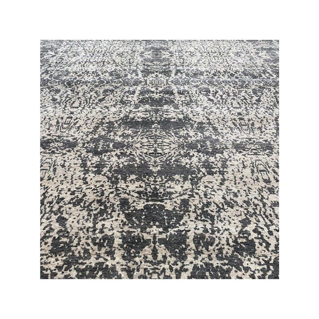 Black Handwoven Modern Tribal Area Rug 8x10 For Sale - Image 8 of 9