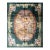 1920s Green Floral Medallion Antique Chinese Art Deco Rug 9' X 11'9" Handknotted Wool Carpet For Sale