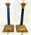 American Vintage Brass Candlestick Column Lamps With Faux Marbre Accents- a Pair For Sale - Image 3 of 13