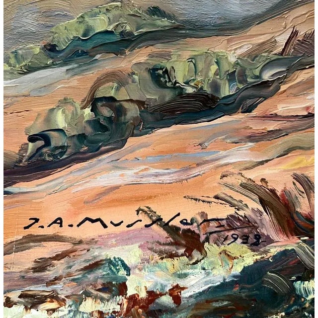 Joseph André Mussler, Evening in the Mountains, 1938, Framed For Sale - Image 4 of 11