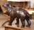 Brown Mid-Century French Patinated Leather Hippopotamus Sculpture For Sale - Image 8 of 10