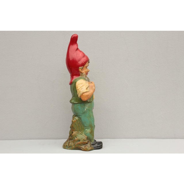 Large Antique Garden Gnome from Heissner, 1930 For Sale - Image 4 of 15