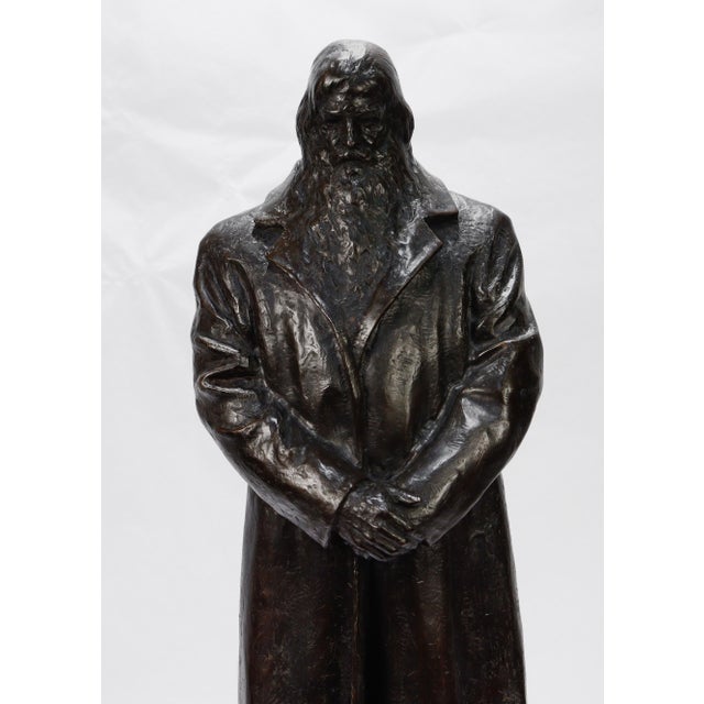 Modern Elder, a Full Figure Male Bronze Sculpture by Julia Levitina For Sale - Image 3 of 16