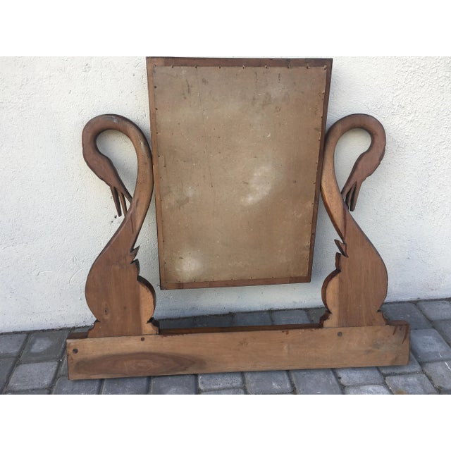 Vintage Empire Style Walnut Mirror For Sale - Image 4 of 15