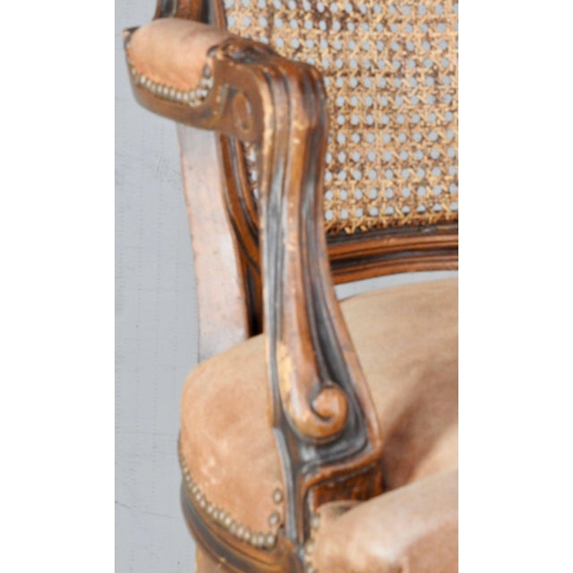 1900 - 1909 Early 20th Century French Caned Back Fauteuil Armchair For Sale - Image 5 of 11