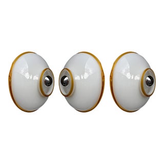 Set of 3 Sconces Murano Glass by Fratelli Toso, Italy, 1970s For Sale