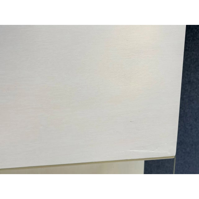 Mid-Century Modern Raised Shelf Vanity/ Desk With Brass Feet For Sale - Image 10 of 12