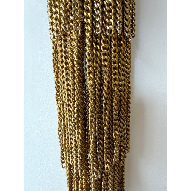 Large Pair of Brass Bracelet Chain Sconces For Sale - Image 11 of 14