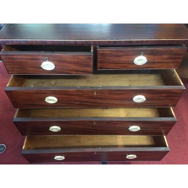 Antique Federal Period Chest of Drawers, Mahogany Dresser Antique For Sale - Image 11 of 12