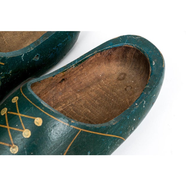 Wood Vintage Decorative Traditional Dutch Clogs—A Pair For Sale - Image 7 of 9