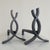 Cast Iron Flame Andirons, France, 1950s, Set of 2 For Sale - Image 4 of 15