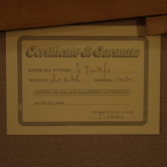 Italian Artist, Winter Landscape, 1970, Oil on Canvas, Framed For Sale - Image 11 of 16