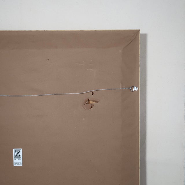 Mid 20th Century Large Custom Framed Italian Countryside Village Landscape Oil Painting by Toni Bordignon For Sale - Image 18 of 18