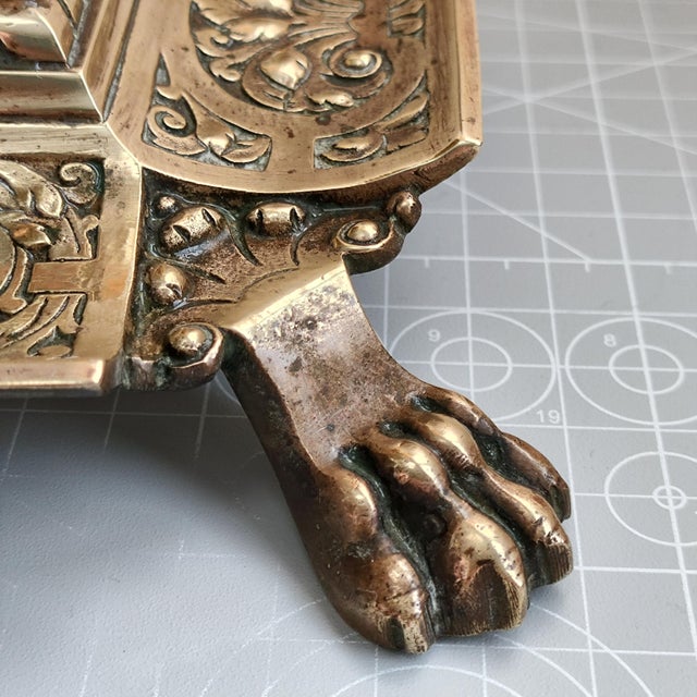 Antique 19th Century German Brass Letter Rack by j.c. Giessing Neo-Renaissance For Sale - Image 6 of 9