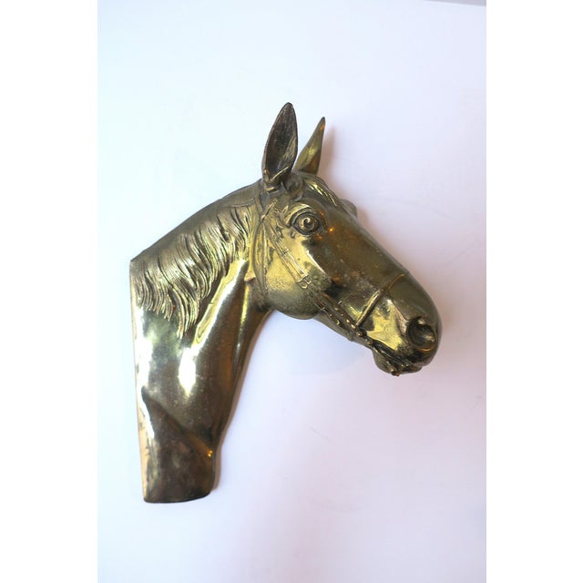 Horse Head Bust Wall Sculptures, Pair, Circa Mid-20th Century For Sale In New York - Image 6 of 10
