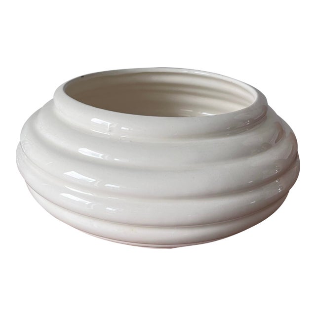 Vintage Haeger Beehive Ivory Ceramic Cachepot For Sale